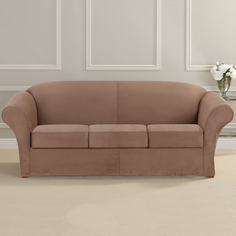 Sure Fit Ultimate Heavyweight Stretch Suede Box Cushion Sofa Slipcover